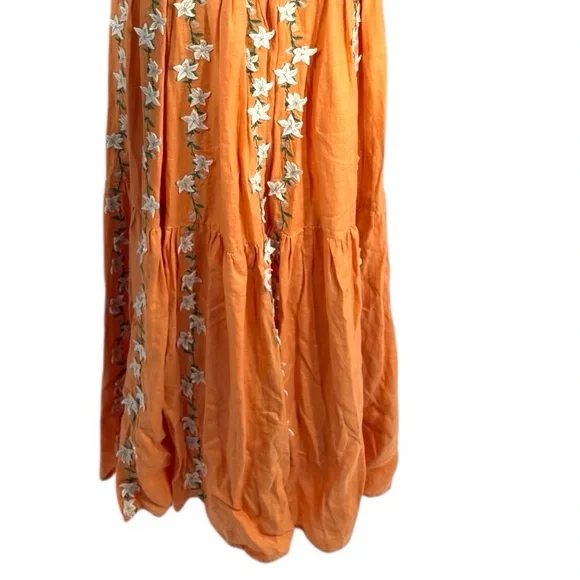 Agua by Agua Bendita Lima Floral Linen Maxi Dress Size S NWT – Lux Resort - Picture 11 of 14